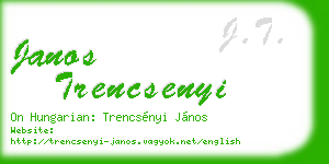 janos trencsenyi business card
